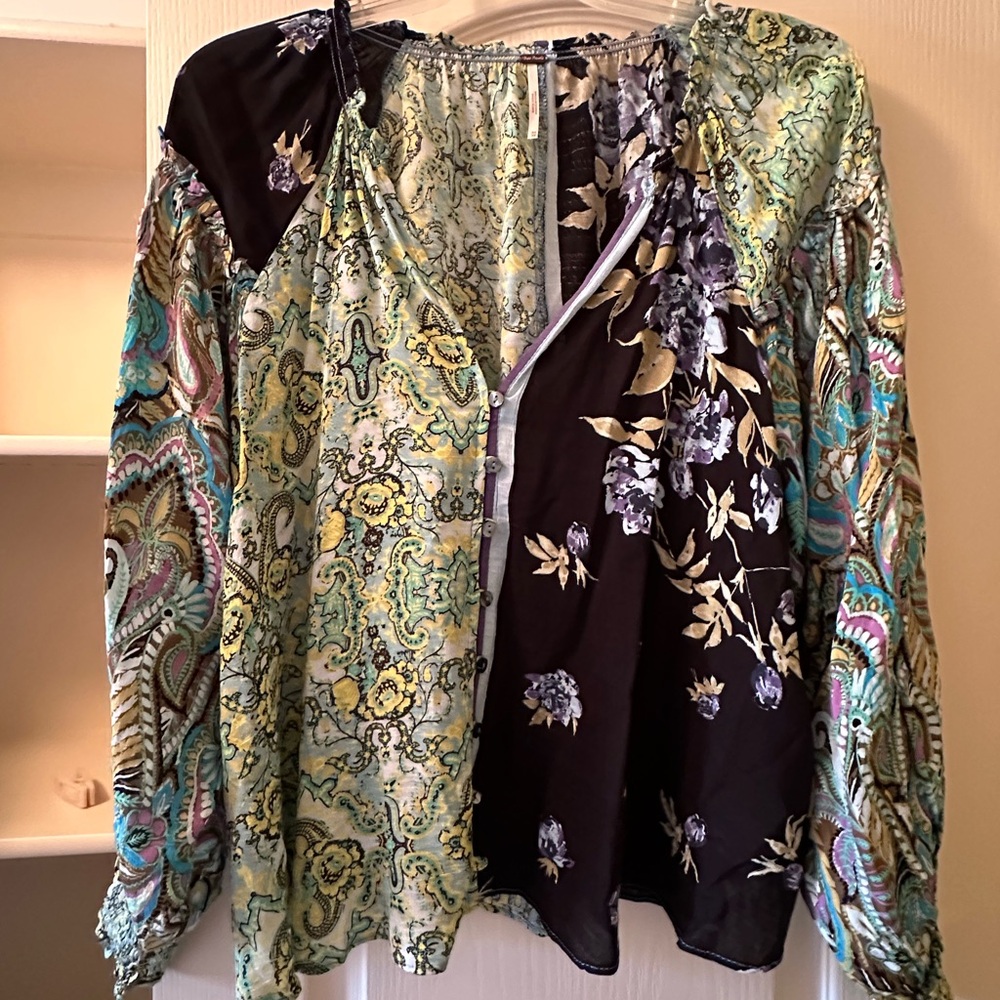 Free people printed blouse